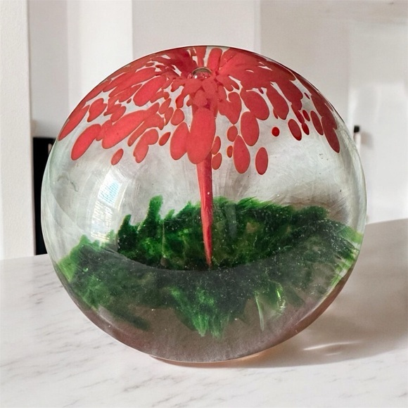 Vintage Abstract Art Glass Paperweight Handmade - Picture 1 of 6